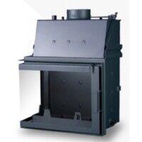 Fireplace with water jacket  csd aqua line 75kw corner