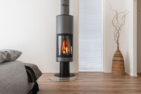 Ready-made fireplace Round